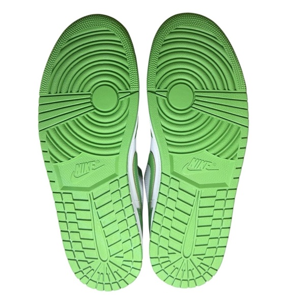 Men’s Nike Air Jordan 1 Low SE Sneakers. 
White/Lightning/Chlorophyll. Size 12M.
